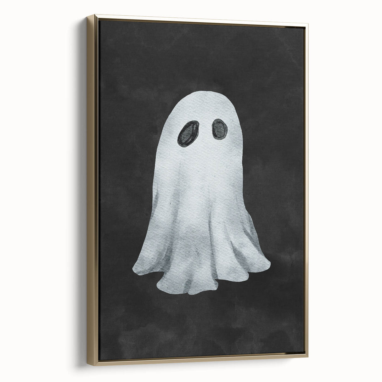 Watercolor Ghost Halloween Canvas Art - Spooky Wall Decoration