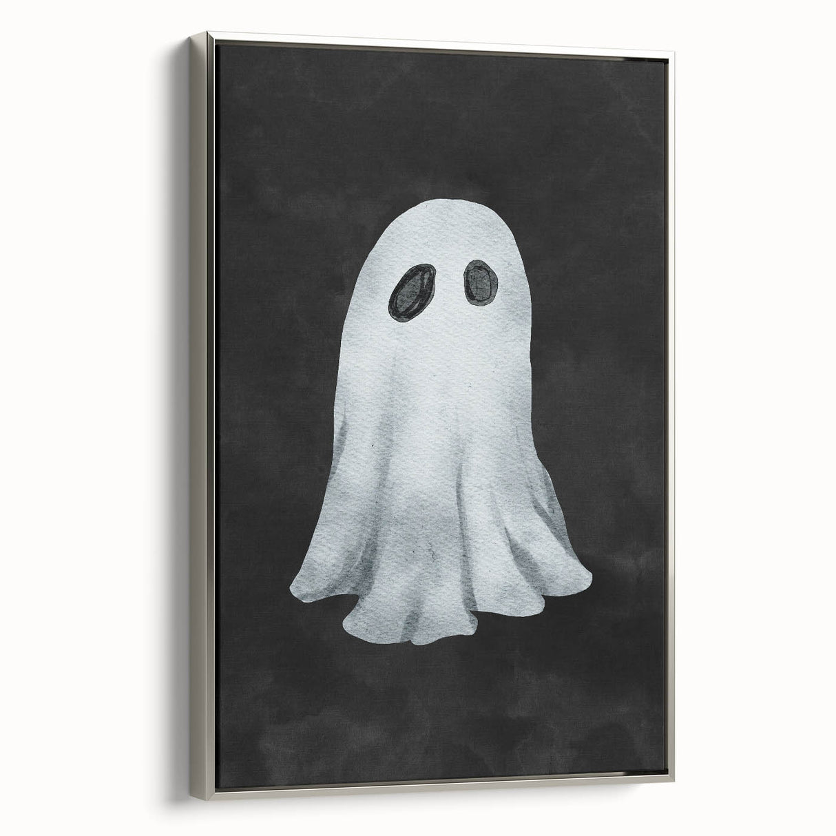 Watercolor Ghost Halloween Canvas Art - Spooky Wall Decoration