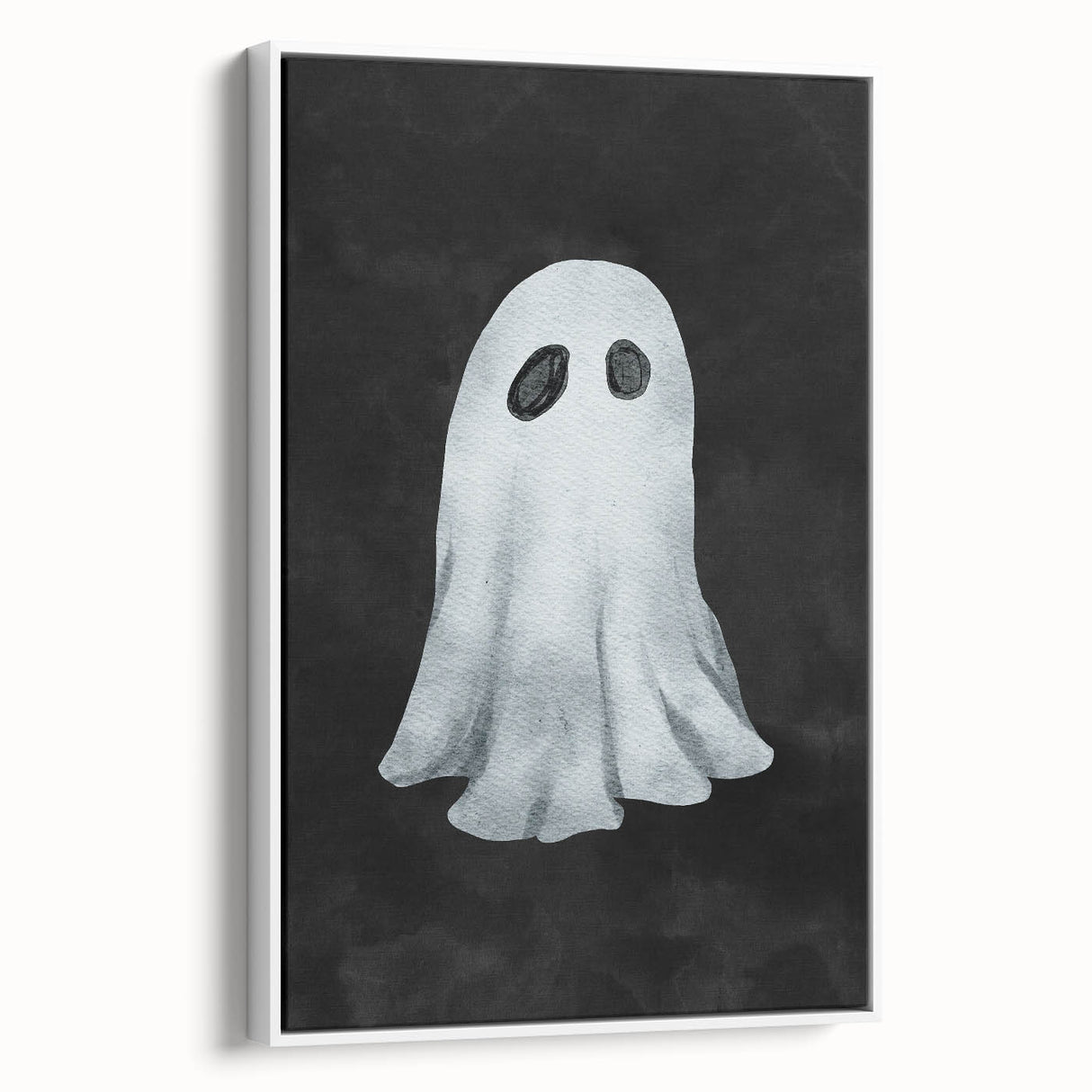 Watercolor Ghost Halloween Canvas Art - Spooky Wall Decoration