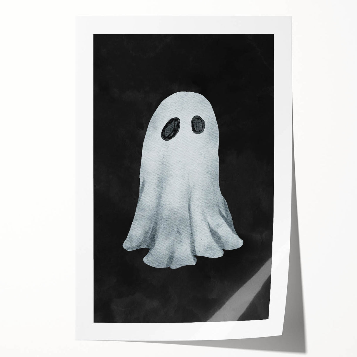 Watercolor Ghost Halloween Canvas Art - Spooky Wall Decoration