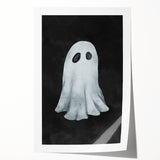 Watercolor Ghost Halloween Canvas Art - Spooky Wall Decoration