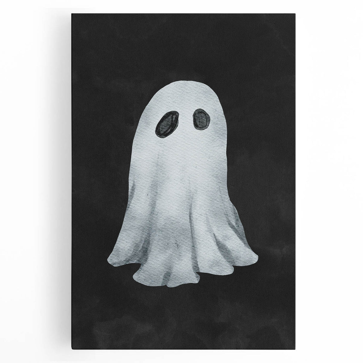 Watercolor Ghost Halloween Canvas Art - Spooky Wall Decoration