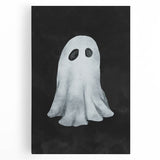 Watercolor Ghost Halloween Canvas Art - Spooky Wall Decoration