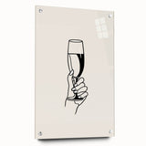 Minimalist Champagne Toast - New Year’s Eve Wall Art Print