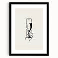 Minimalist Champagne Toast - New Year’s Eve Wall Art Print