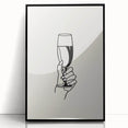 Minimalist Champagne Toast - New Year’s Eve Wall Art Print