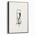 Minimalist Champagne Toast - New Year’s Eve Wall Art Print