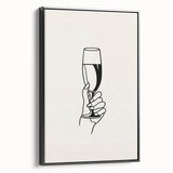 Minimalist Champagne Toast - New Year’s Eve Wall Art Print