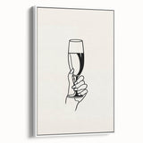 Minimalist Champagne Toast - New Year’s Eve Wall Art Print
