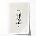 Minimalist Champagne Toast - New Year’s Eve Wall Art Print