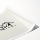 Minimalist Champagne Toast - New Year’s Eve Wall Art Print