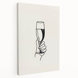 Minimalist Champagne Toast - New Year’s Eve Wall Art Print