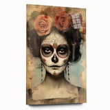 Timeless Sugar Skull Woman – Día de los Muertos Wall Art