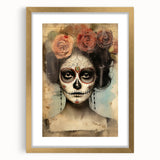Timeless Sugar Skull Woman – Día de los Muertos Wall Art
