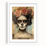 Timeless Sugar Skull Woman – Día de los Muertos Wall Art