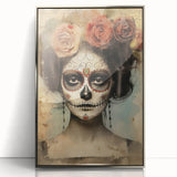 Timeless Sugar Skull Woman – Día de los Muertos Wall Art