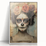 Timeless Sugar Skull Woman – Día de los Muertos Wall Art