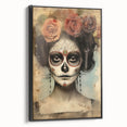 Timeless Sugar Skull Woman – Día de los Muertos Wall Art