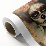 Timeless Sugar Skull Woman – Día de los Muertos Wall Art