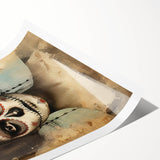 Timeless Sugar Skull Woman – Día de los Muertos Wall Art