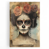 Timeless Sugar Skull Woman – Día de los Muertos Wall Art