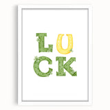 Lucky Shamrock St. Patrick’s Day Wall Art – Irish Wall Art Print