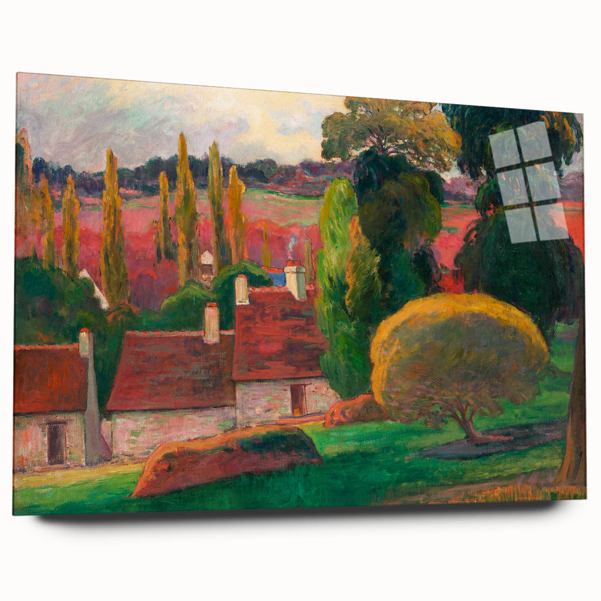 A Farm in Brittany - Colorful Landscape by Paul Gauguin