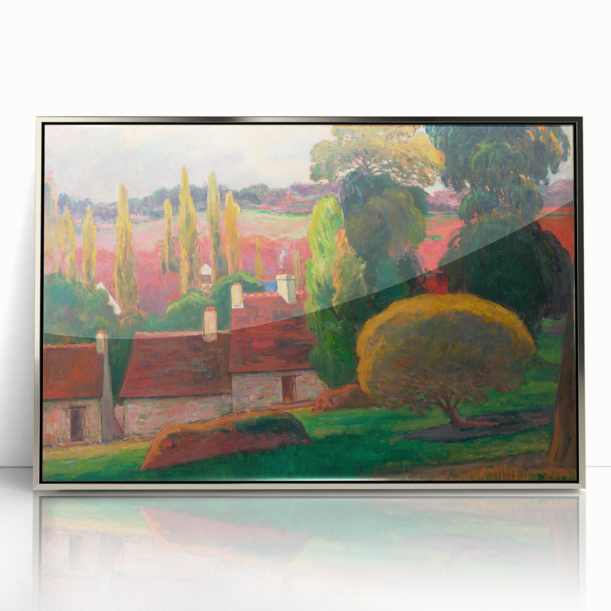 A Farm in Brittany - Colorful Landscape by Paul Gauguin