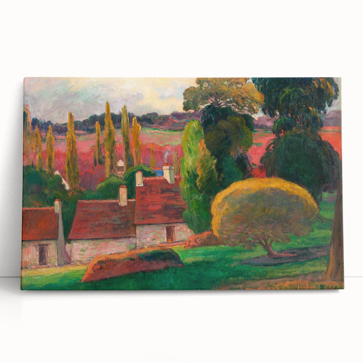 A Farm in Brittany - Colorful Landscape by Paul Gauguin