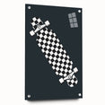 Skateboard Checkered - Boys Room Wall Art Kids Decor