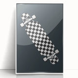 Skateboard Checkered - Boys Room Wall Art Kids Decor