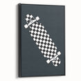 Skateboard Checkered - Boys Room Wall Art Kids Decor
