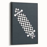 Skateboard Checkered - Boys Room Wall Art Kids Decor