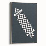 Skateboard Checkered - Boys Room Wall Art Kids Decor