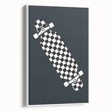 Skateboard Checkered - Boys Room Wall Art Kids Decor