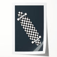 Skateboard Checkered - Boys Room Wall Art Kids Decor