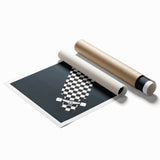 Skateboard Checkered - Boys Room Wall Art Kids Decor