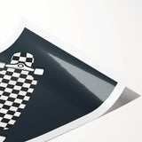 Skateboard Checkered - Boys Room Wall Art Kids Decor