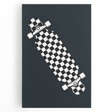 Skateboard Checkered - Boys Room Wall Art Kids Decor