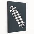 Skateboard Checkered - Boys Room Wall Art Kids Decor
