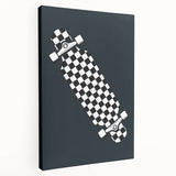 Skateboard Checkered - Boys Room Wall Art Kids Decor
