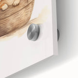 Cute Kitten in Basket Nursery Wall Art - Baby Room Decor