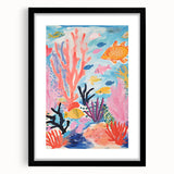 Rolled Paper Art Prints for Kids - Colorful Ocean Reef Scene