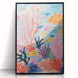 Rolled Paper Art Prints for Kids - Colorful Ocean Reef Scene