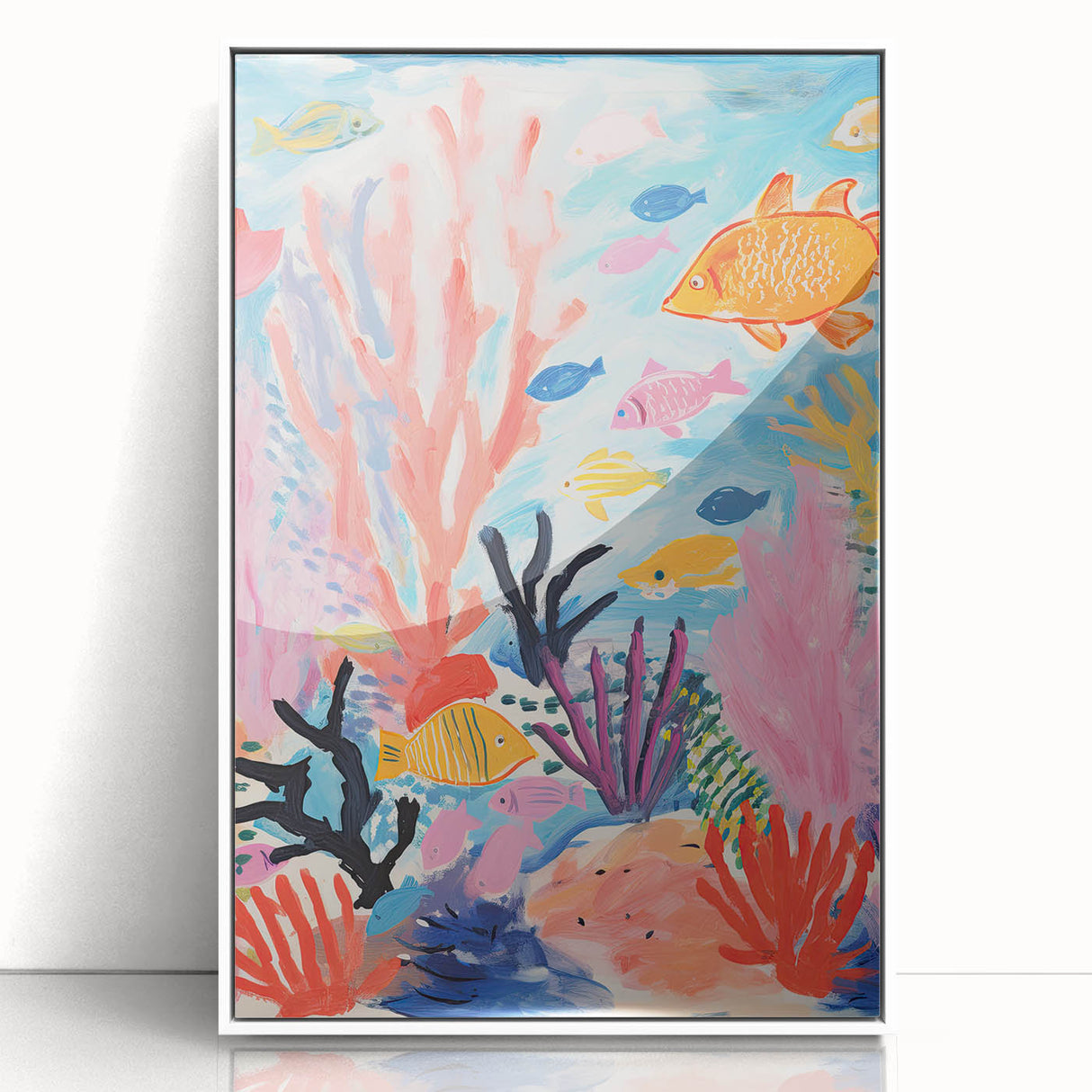Rolled Paper Art Prints for Kids - Colorful Ocean Reef Scene