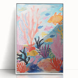 Rolled Paper Art Prints for Kids - Colorful Ocean Reef Scene