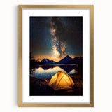 Elegant gold landscape frame showcasing a mat, designed to enhance artwork presentation. Ideal for home decor or gallery displays, featuring a sleek front view.