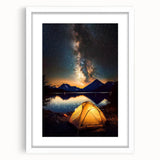 Landscape frame with a white mat showcasing a modern art print, designed for home decor. The frame features a sleek black border, enhancing the artwork's vibrant colors. Ideal for stylish interiors and gallery walls.