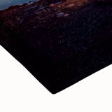 Close-up of a stretched canvas showcasing an intricate landscape design with vibrant colors and textures, ideal for home decor or art enthusiasts.