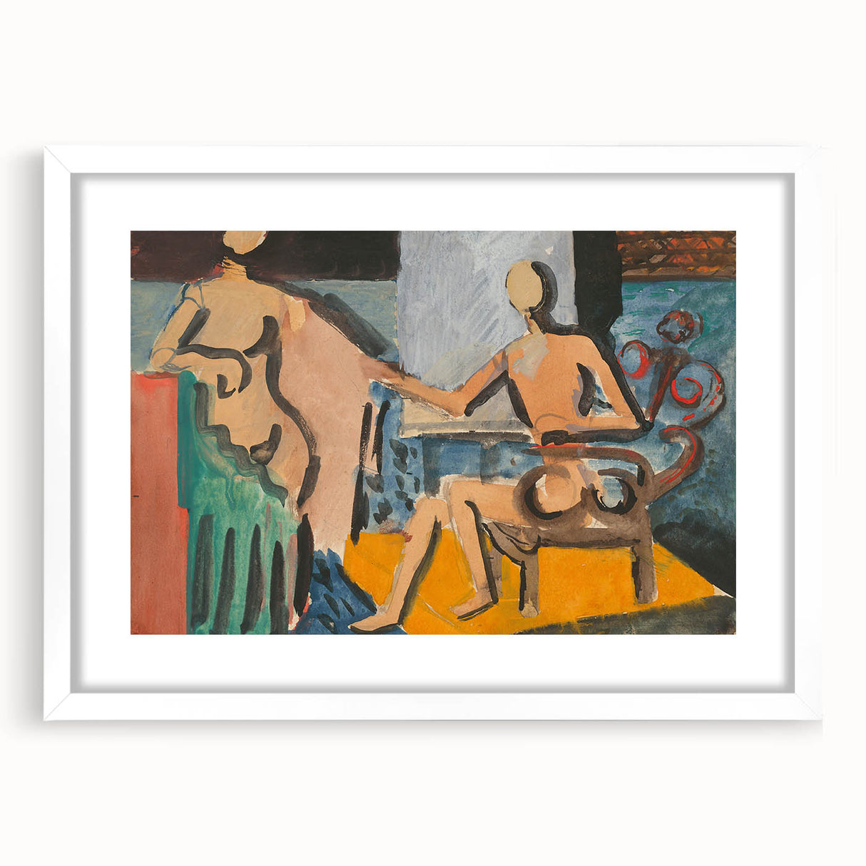 Abstract Atelier Scene - Modern Art Print for Minimalist Contemporary Decor